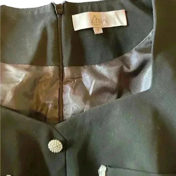 Laria Collection Women Dress Black-and-white Color Pockets Zip-Up Back Size 8 - Picture 8 of 15